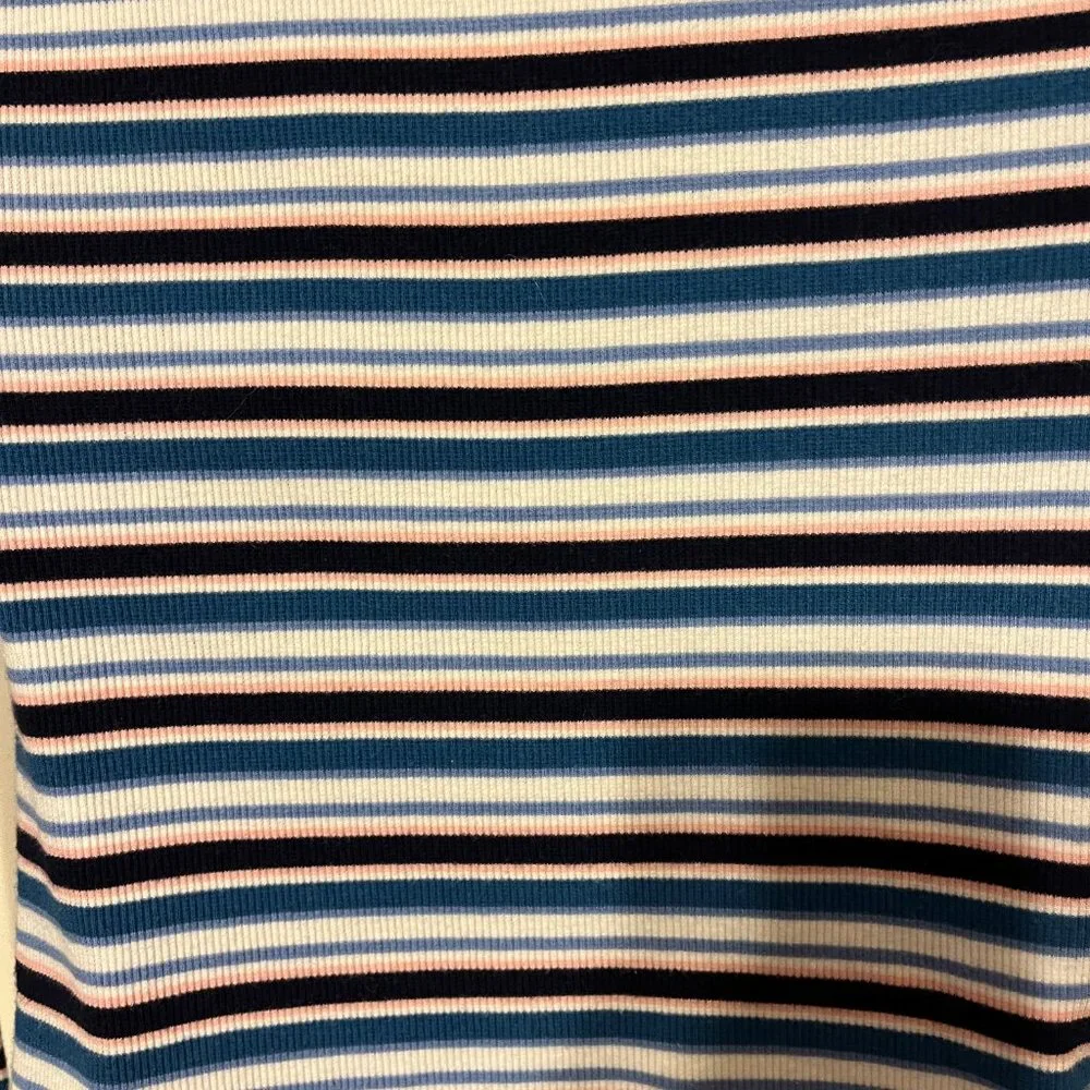 Justice long sleeve blue striped shirt size 14/16